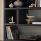 Noeline Wide Bookcase - Smoked Black Oak