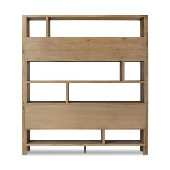 Noeline Wide Bookcase - Worn Oak