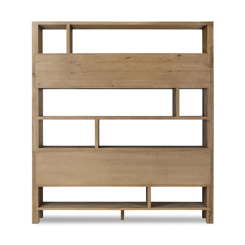 Noeline Wide Bookcase - Worn Oak