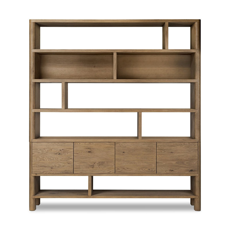 Noeline Wide Bookcase - Worn Oak