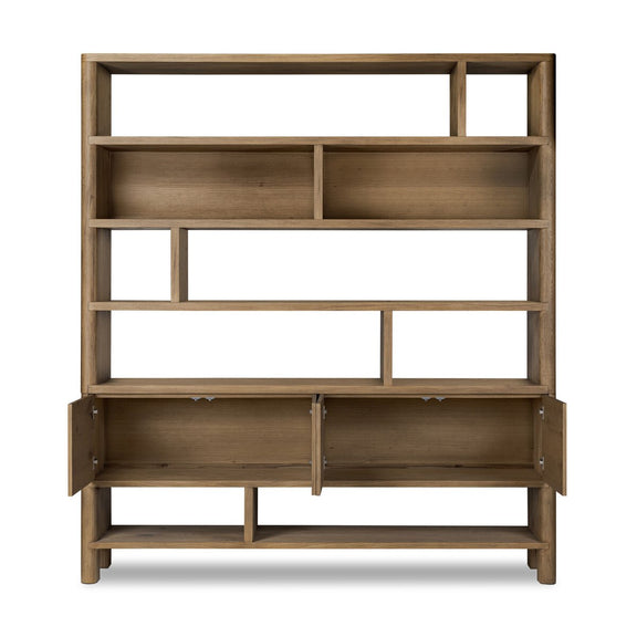 Noeline Wide Bookcase - Worn Oak
