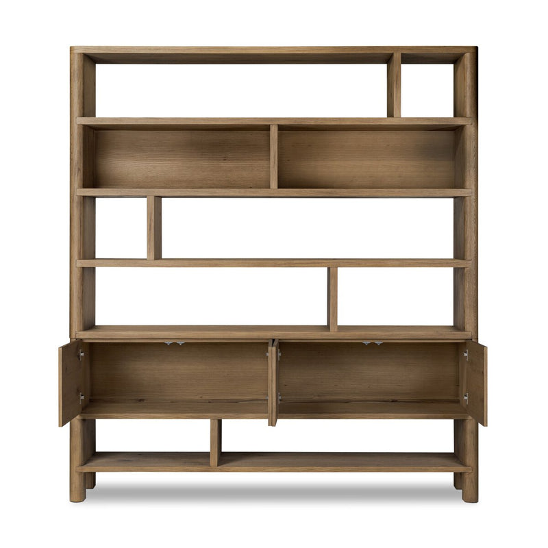 Noeline Wide Bookcase - Worn Oak
