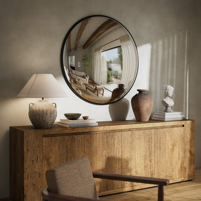 Convex Wall Mirror - Iron Matte Black