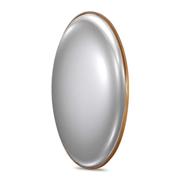 Convex Wall Mirror - Vintage Brass