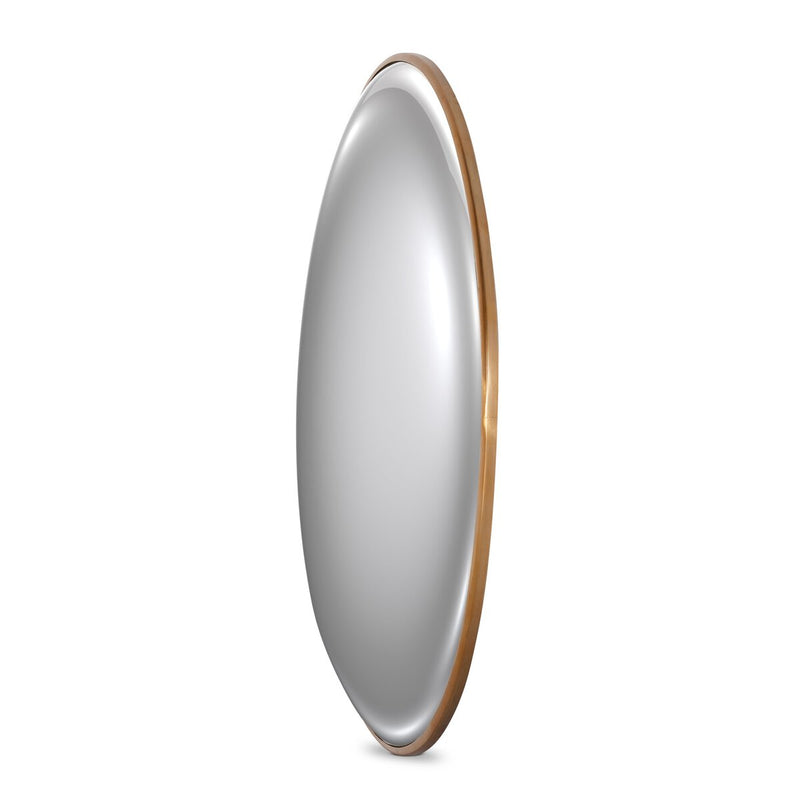 Convex Wall Mirror - Vintage Brass