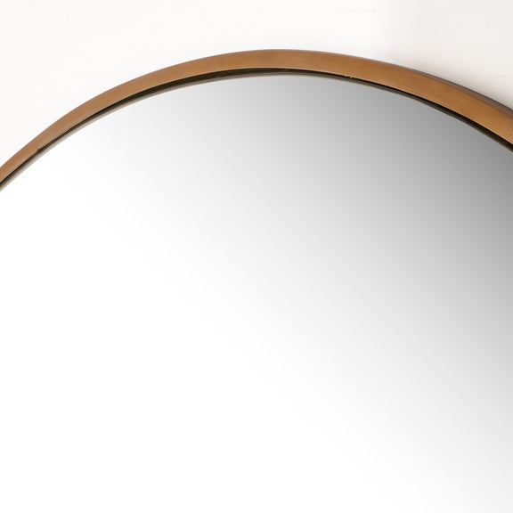 Convex Wall Mirror - Vintage Brass