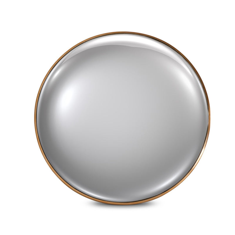 Convex Wall Mirror - Vintage Brass
