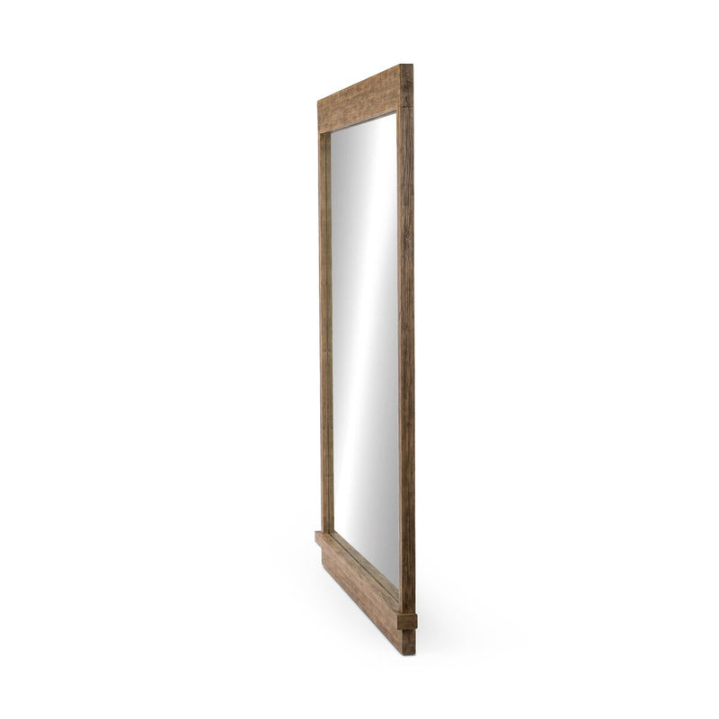 Ledge Floor Mirror - Distressed Light Pine
