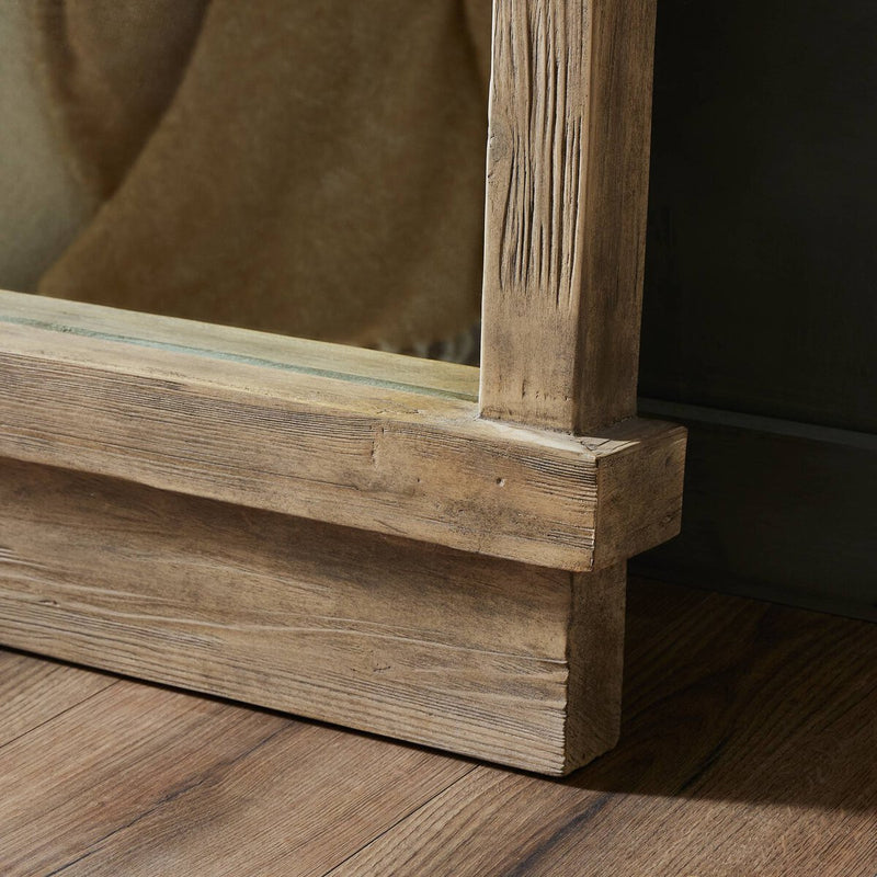 Ledge Floor Mirror - Distressed Light Pine