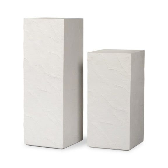 Corian Outdoor Pedestal - Plaster Molded Concrete