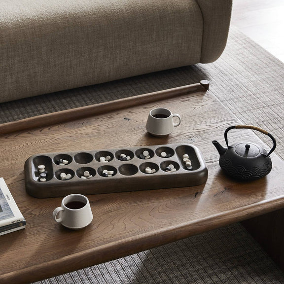 Mancala Board - Grey Tobacco Oak