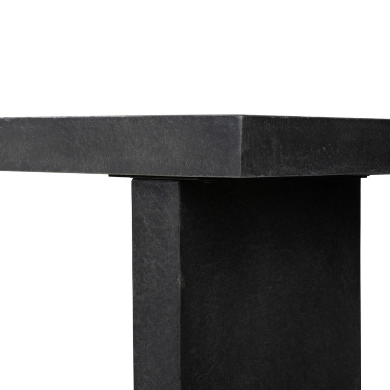 Huesca Outdoor Console Table - Distressed Graphite Concrete