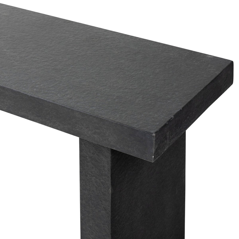 Huesca Outdoor Console Table - Distressed Graphite Concrete