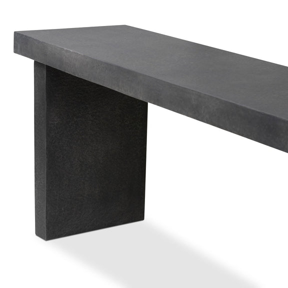 Huesca Outdoor Console Table - Distressed Graphite Concrete