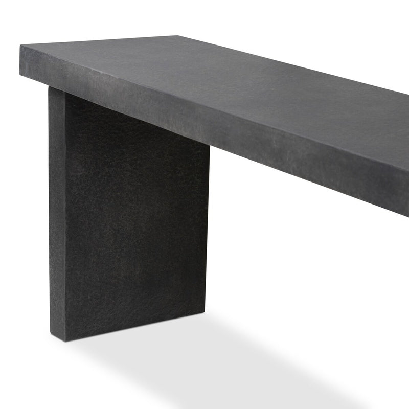 Huesca Outdoor Console Table - Distressed Graphite Concrete