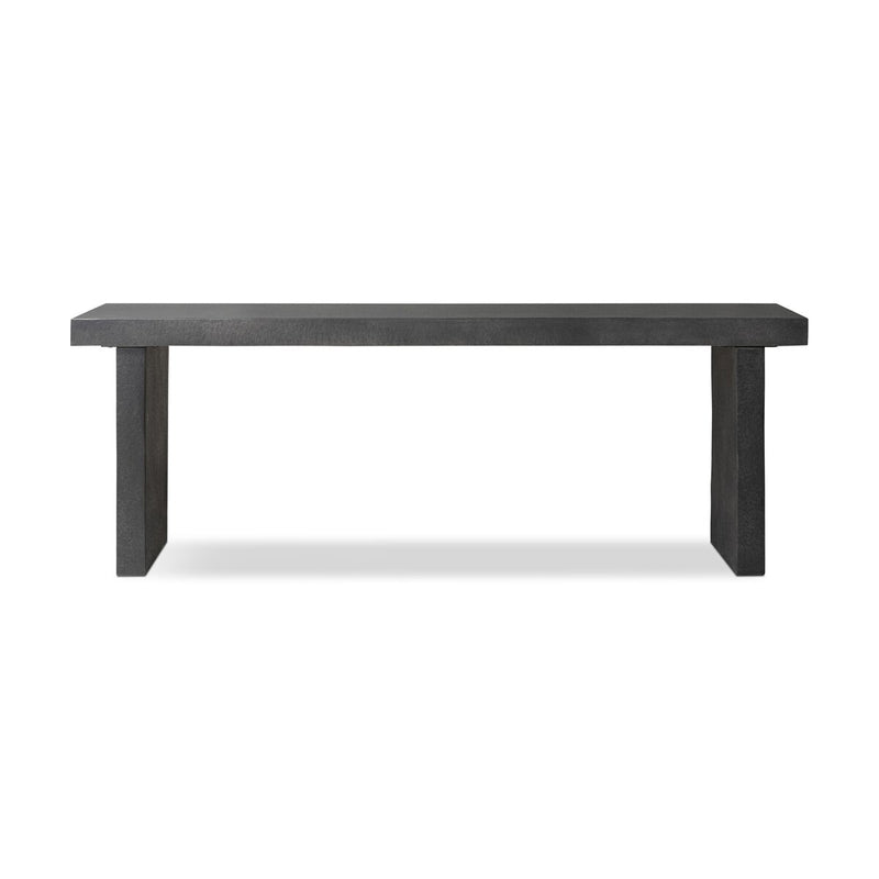 Huesca Outdoor Console Table - Distressed Graphite Concrete