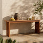 Chapman Outdoor Console Table - Natural Teak-fsc