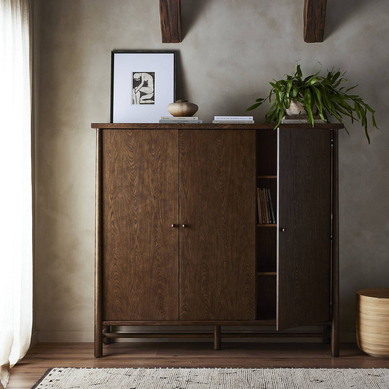 Renaud 3-Door Cabinet - Dark Toasted Oak
