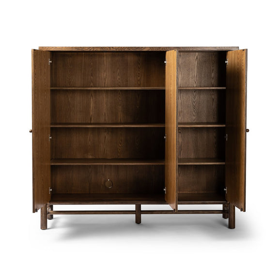 Renaud 3-Door Cabinet - Dark Toasted Oak