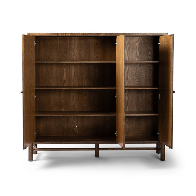 Renaud 3-Door Cabinet - Dark Toasted Oak