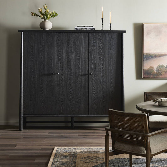 Renaud 3-Door Cabinet - Charcoal Oak