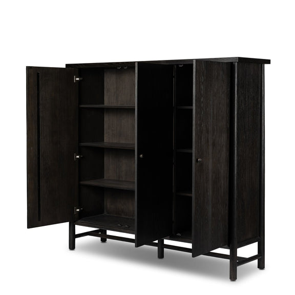 Renaud 3-Door Cabinet - Charcoal Oak