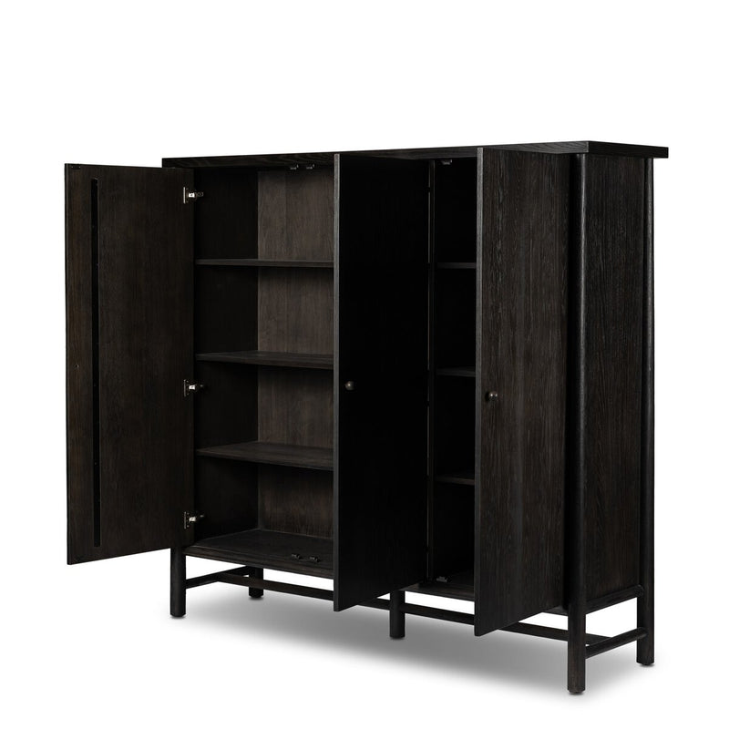 Renaud 3-Door Cabinet - Charcoal Oak