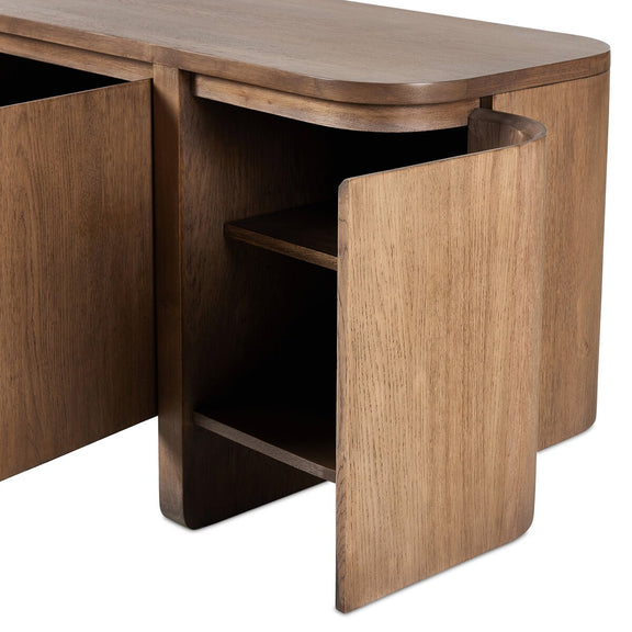Elle Media Console - Tawny Oak Veneer