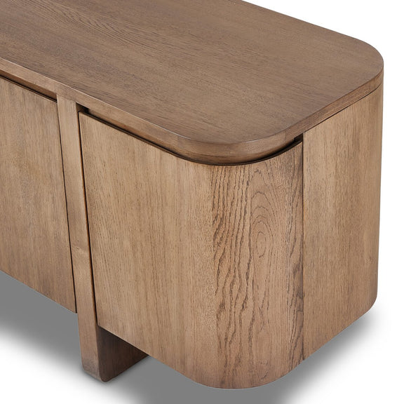 Elle Media Console - Tawny Oak Veneer