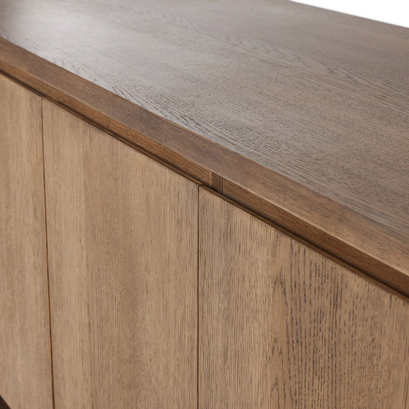 Elle Media Console - Tawny Oak Veneer