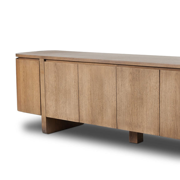 Elle Media Console - Tawny Oak Veneer