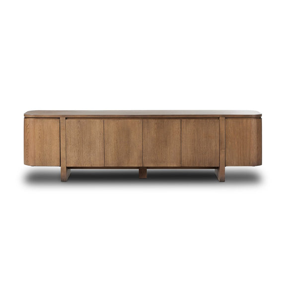 Elle Media Console - Tawny Oak Veneer