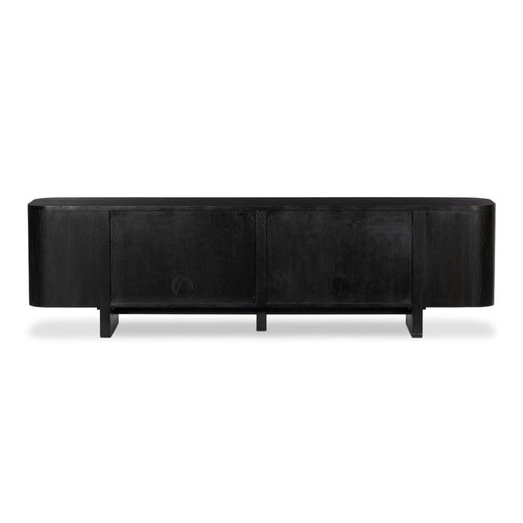 Elle Media Console - Worn Black Oak