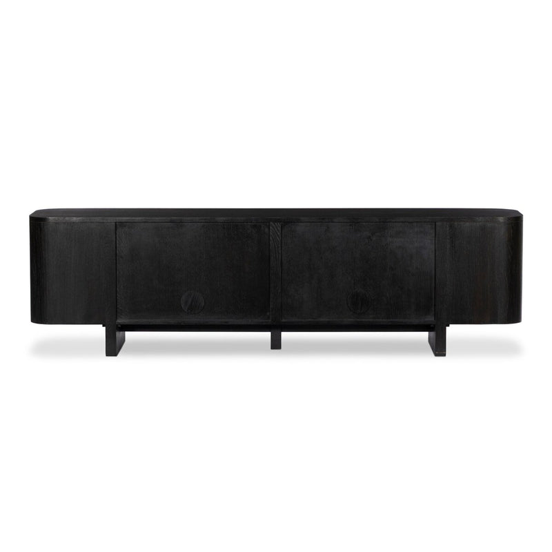 Elle Media Console - Worn Black Oak