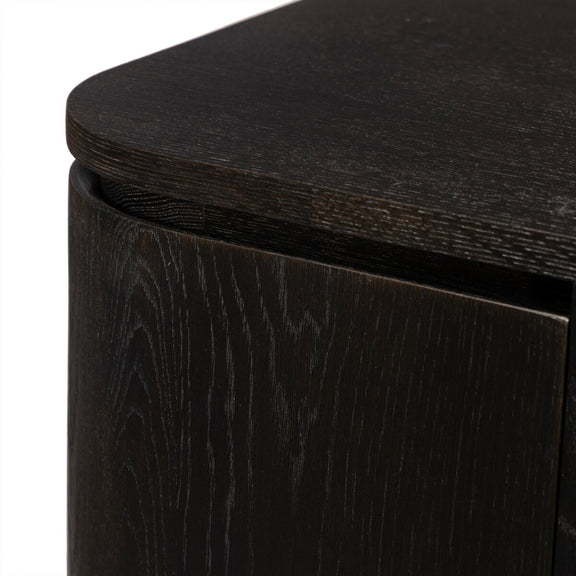 Elle Media Console - Worn Black Oak
