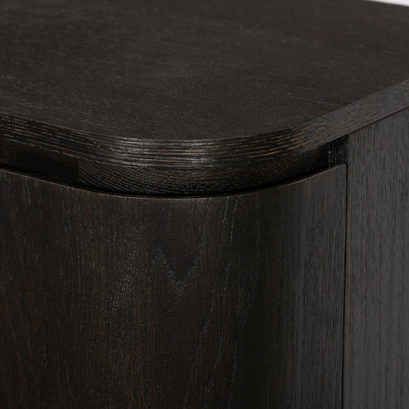 Elle Media Console - Worn Black Oak