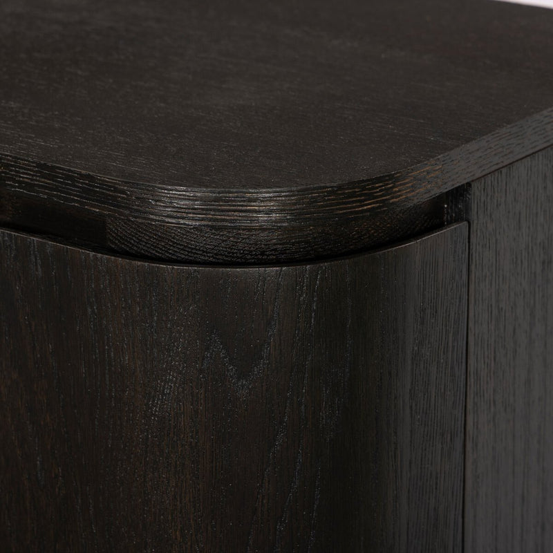 Elle Media Console - Worn Black Oak