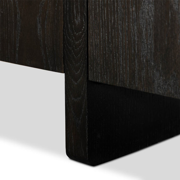 Elle Media Console - Worn Black Oak