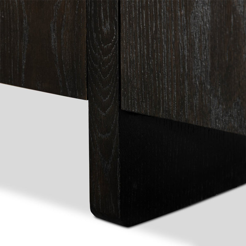 Elle Media Console - Worn Black Oak