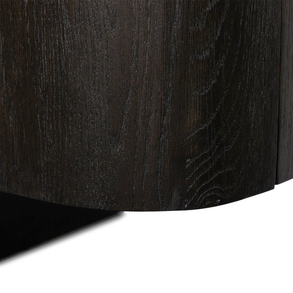 Elle Media Console - Worn Black Oak