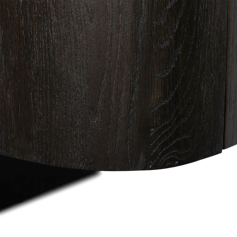 Elle Media Console - Worn Black Oak