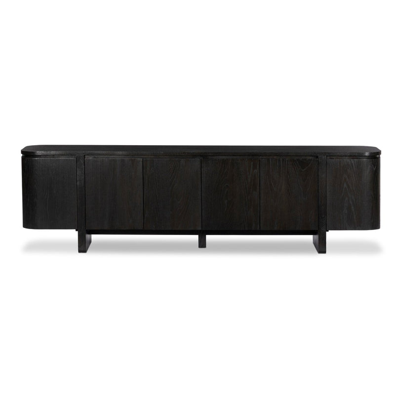 Elle Media Console - Worn Black Oak