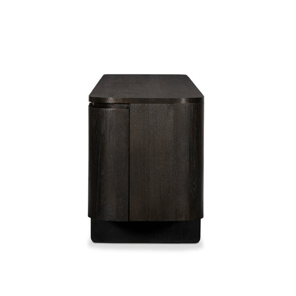 Elle Media Console - Worn Black Oak