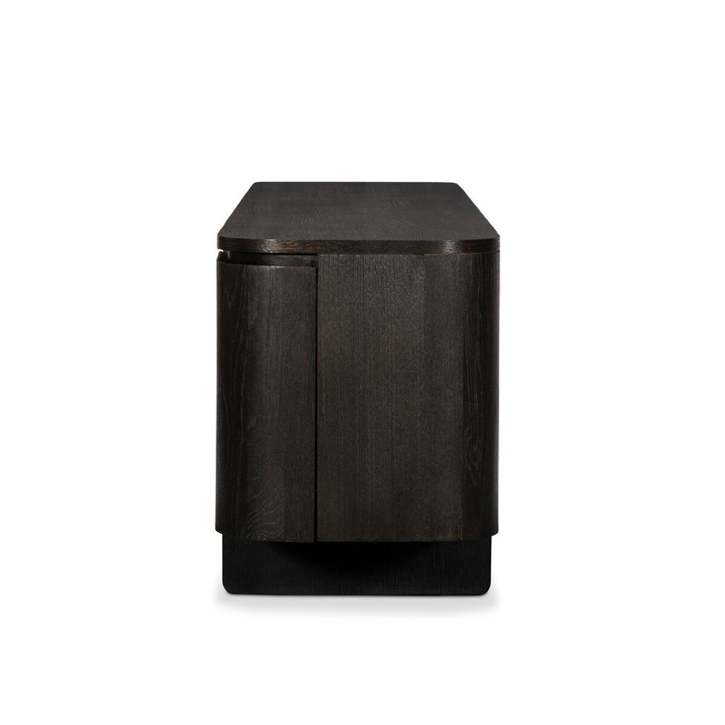 Elle Media Console - Worn Black Oak