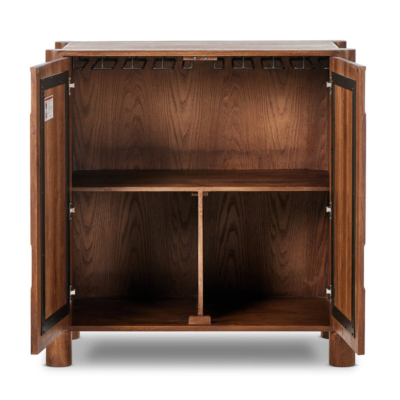 Ezri Bar Cabinet - Cocoa Oak