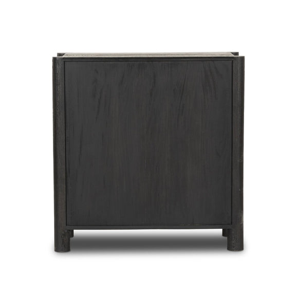 Ezri Bar Cabinet - Black Oak
