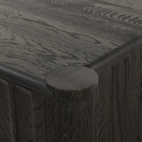 Ezri Bar Cabinet - Black Oak