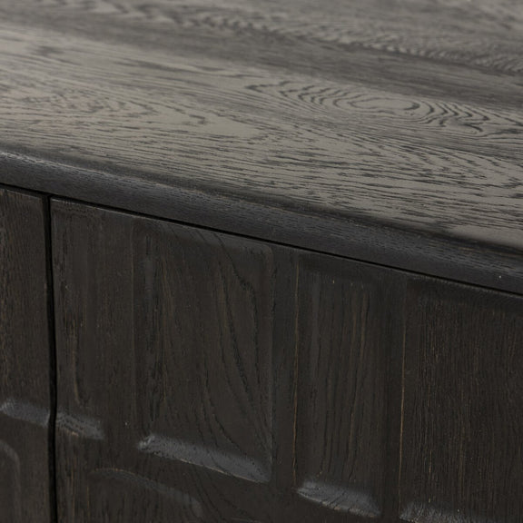 Ezri Bar Cabinet - Black Oak