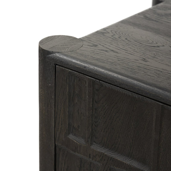 Ezri Bar Cabinet - Black Oak