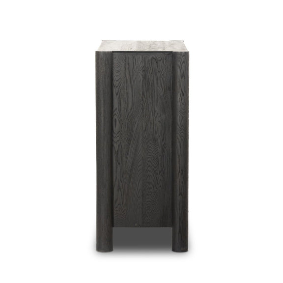 Ezri Bar Cabinet - Black Oak